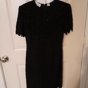 Vintage Lawrence Kazar Ny Size 6. Black Beaded - image 1